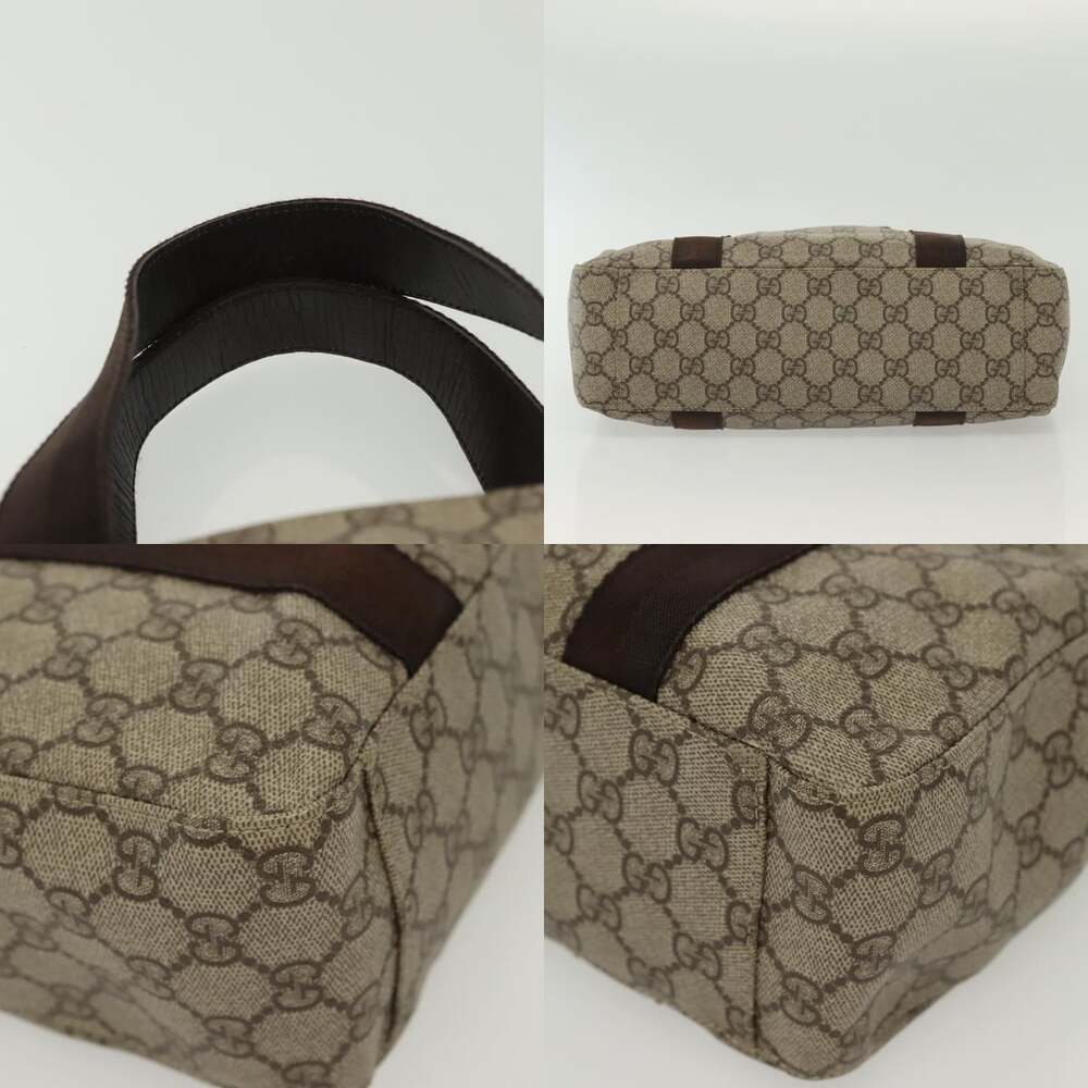 GUCCI GG Supreme Tote Bag Pvc Beige Silver - Picture 10 of 13